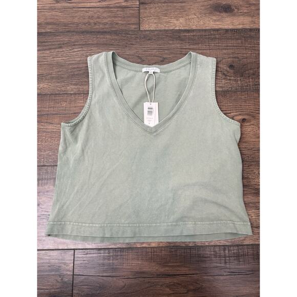 Z Supply Womens Small Green Cotton Bohemian Sloane V-Neck Jersey Tank Top NWT - Picture 1 of 4